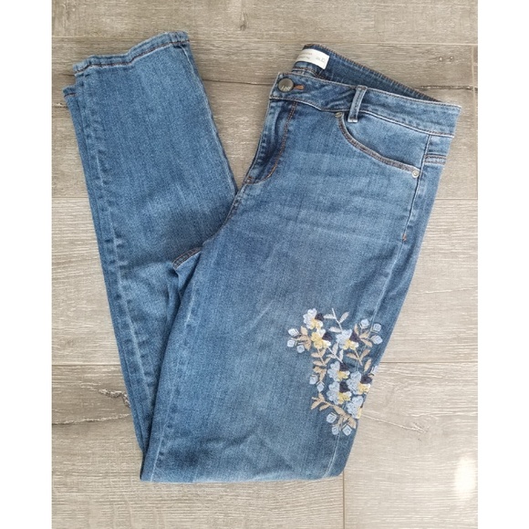 j jill embroidered jeans